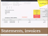 Scanning and storage of statements and invoices